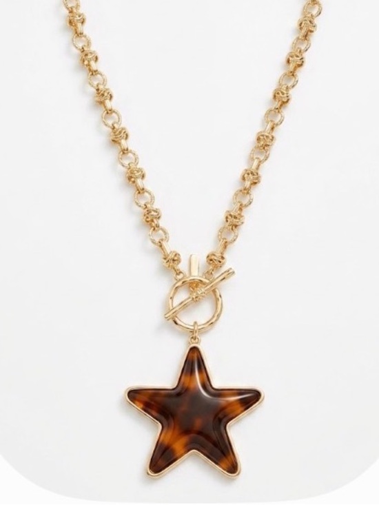 True to Form Jewelry - NWT ⚜️🤎⚜️ True To Form Golden Tone Necklace with Amber Star Pendant